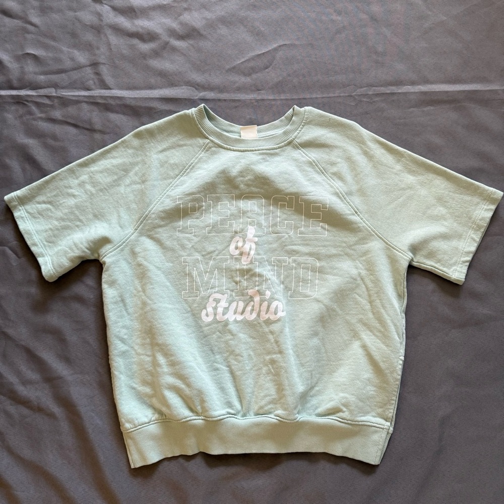 Women’s H&M Short-sleeve Sweater Sweatshirt Teal Size Medium